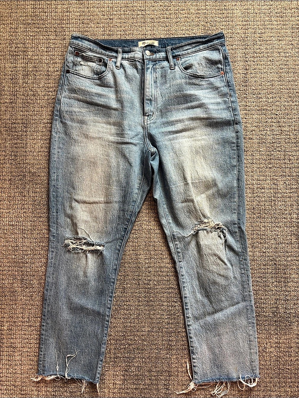 Madewell The High-Rise Slim Boyjean Blue Waist 32